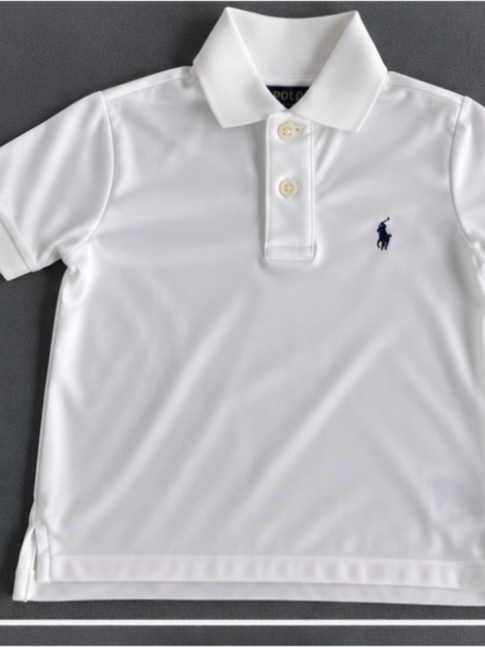Polo by Ralph Lauren White Polo with Navy Pony Logo